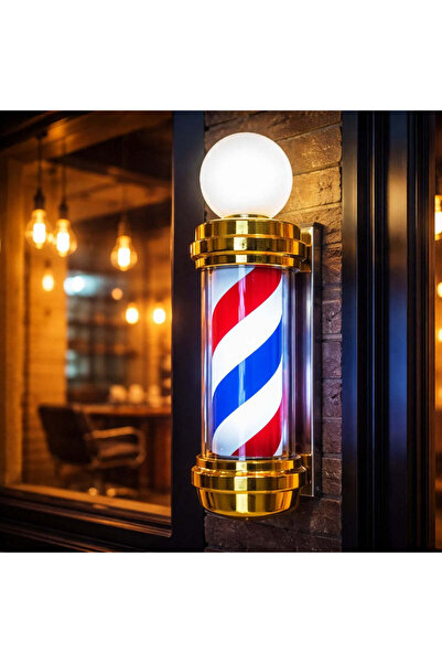 Vivendo Reclama Luminoasa Barber Pole – 70 cm, Rotativa, Interior/Exterior
