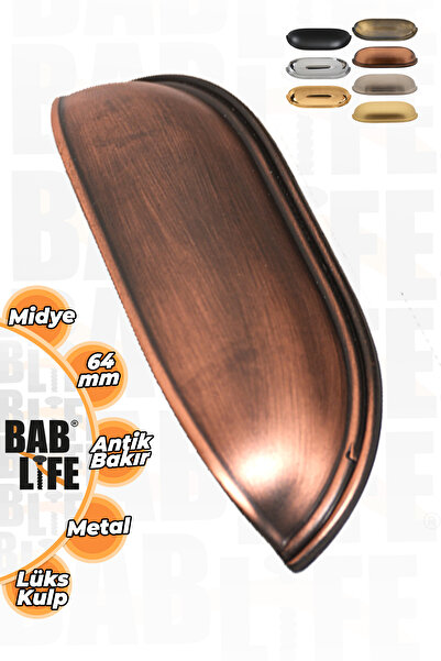 bablife Kamen za jelo od dagnji, drška od sandala, 64 mm, antikni bakar, luks...