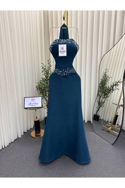 Bailsan Dark Petrol Taffeta Dress