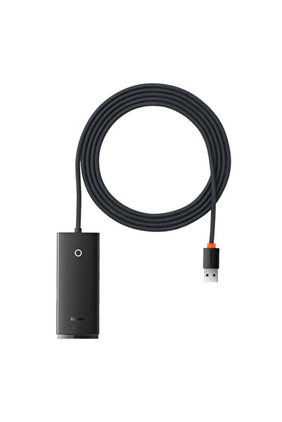 Baseus Διανομέας USB Lite, 4 x USB-A 3.0 - 1 x USB-C, 2μ, Μαύρο WKQX030201