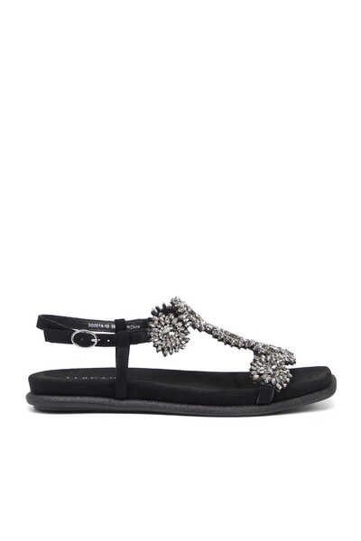 Tergan Siyah Tekstil Kadın Sandalet - K26Y1SN68728-I46