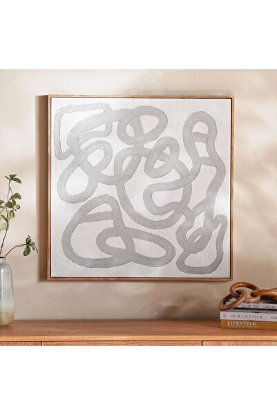 PAN HOME Venture Textured Canvas Wall Art 62x62cm - Grey