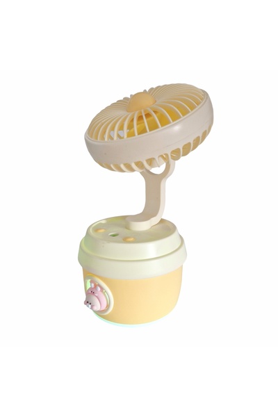 Naimeed Company Ventilator și umidificator, cu baterie, Naimeed D5835, USB, Galben, 110x210x105mm