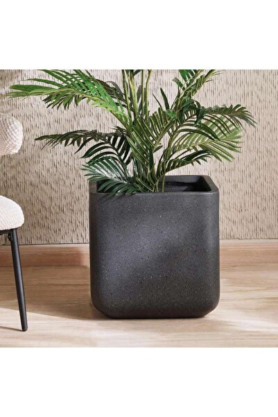 PAN HOME Renata Polyresin Square Planter 43x43x41cm- Black
