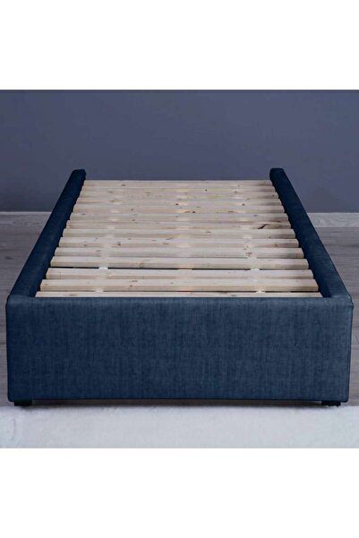 PAN HOME قاعدة سرير جاليا شانيل أزرق كحلي 100×200 سم