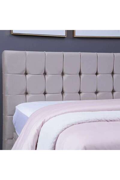 PAN HOME Vista Headboard Velvet Beige L-160 : H-125 Cm