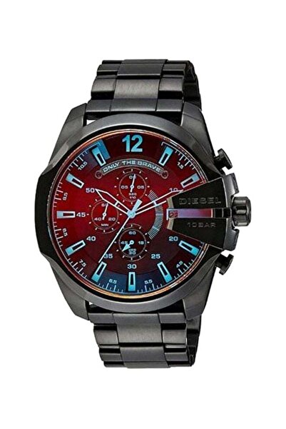 Diesel German Men Mega Chief Round Shape Stainless Steel Chronograph Wrist Wa...