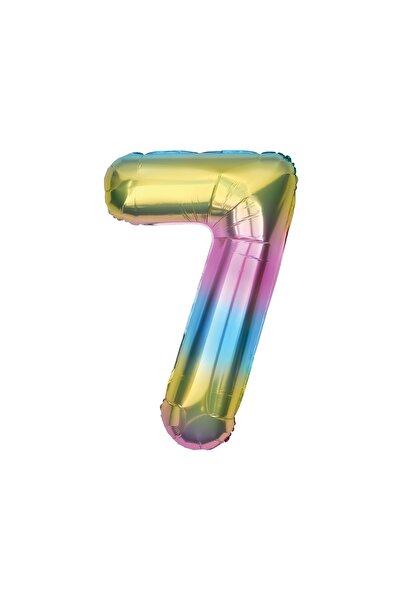 Godan Balon folie multicolor 85 cm, cifra 7