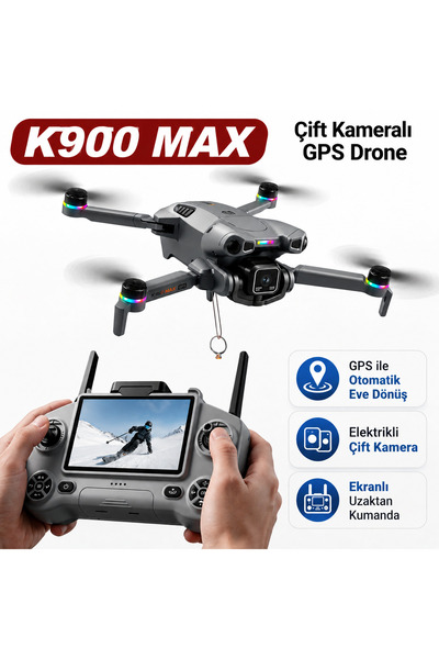 Skycoree K900 MAX GPS Drone | Çift Kamera | Ekranlı Kumanda | Akıllı Takip | ...