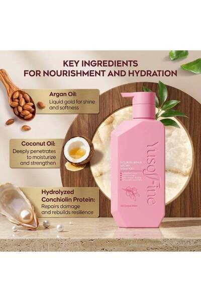 Yusofine Luxury Nourishing Shampoo for Soft and Radiant Hair – Infused with N...