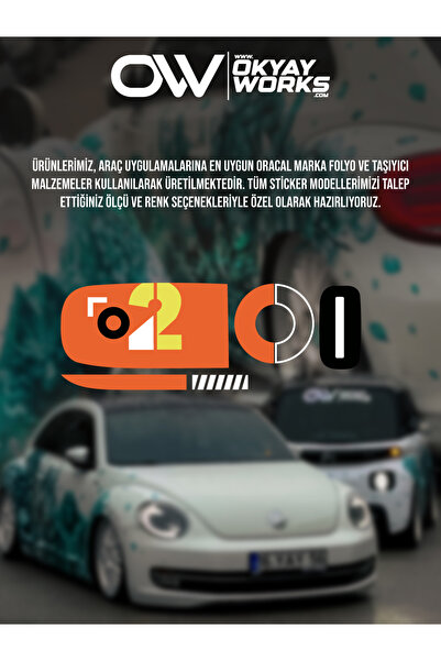 OkyayWorks Citroen Ami Peps Kapı ve Cam Sticker Etiket