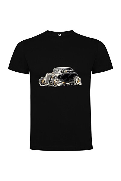 iLovePrints Blackout Hotrod Illustration Tshirt