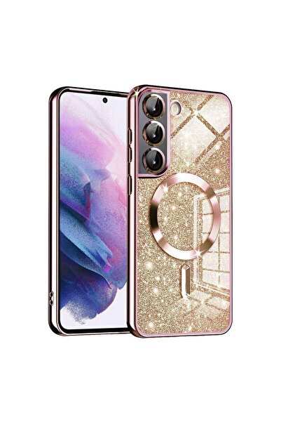Techsuit Πολυτελές Γκλίτερ MagSafe - Samsung Galaxy S21 FE 5G - Ροζ Χρυσό