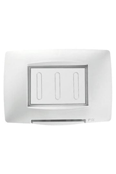 Gewiss Placa Etansa Standard Italiana Gewiss, 3 Module Ip55, ALB Chorus,1 buc