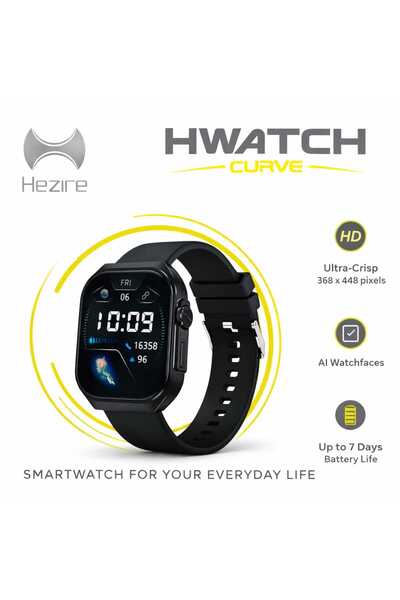 Hezire HWatch Curve Smartwatch HD Display Fitness Tracker 7 Day Battery