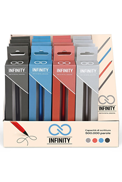 Lebez Молив Infinity Diagonal с кръгло тяло, 4 цвята (16 броя/дисплей), за въ...