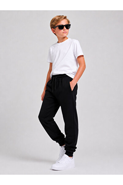GİYİCEM TEKSTİL Boy's 3 Threaded Threaded Elastic Leg Comfortable Fit Sweatpa...