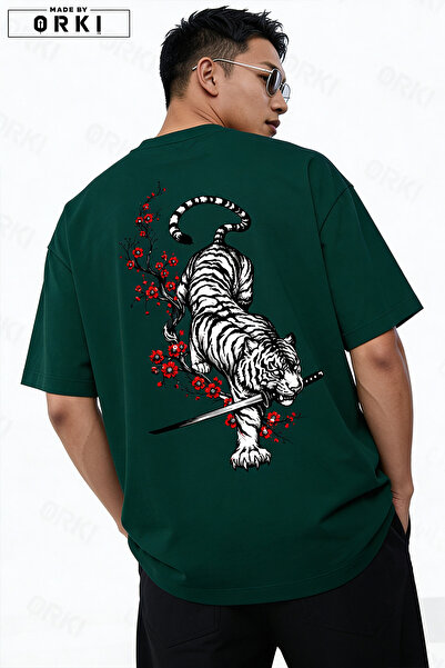 EFFRENATU Tiger's Sword Printed Large Size Unisex T-Shirt Pantalon Tracksuit Set