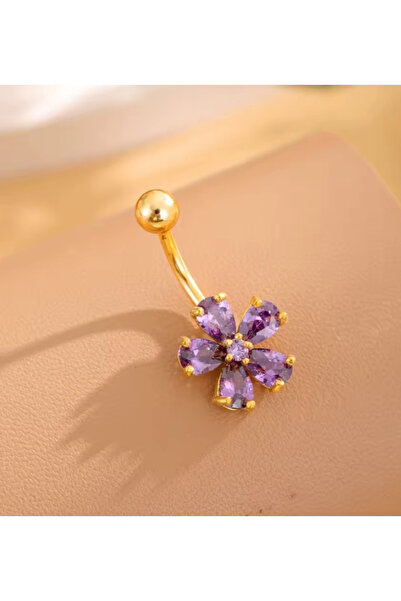 AMALFİ Σκουλαρίκια Piercing, Αξεσουάρ, Σκουλαρίκι Αφαλού, Μωβ