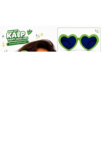 SORA GROUP ®   Mega Size Green Heart Party Glasses