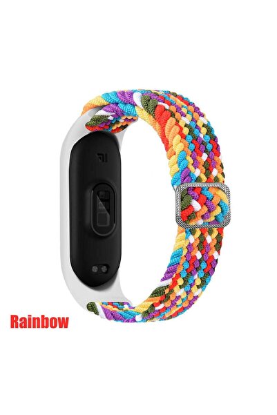 Butic Xiaomii Mi Band 3 - 4 Premium Quality Nato Fabric Mesh Strap Colorful S...