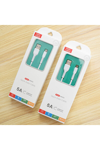 OEM Cablu Date și Încărcare Rapidă USB–Micro 5A Fast Charging, Alb