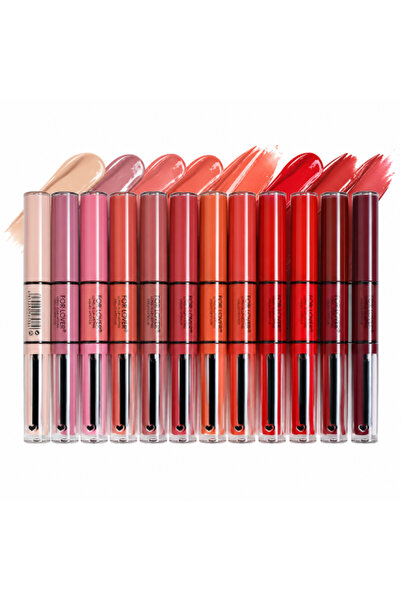 FOR LOVER Liquid Lipstick with Lip Gloss from - 12 pieces