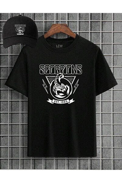 lovver Scorpions Printed Premium Quality Hat and T-Shirt Combination
