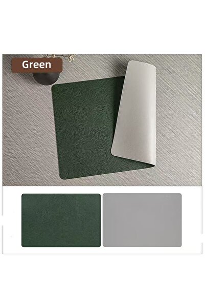 Choice5 6pcs 44.5x30CM Green Square Imitation Faux Leather Kitchen Dining Tab...