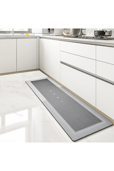 Choice22 50x120cm Light Grey Kitchen Floor Mat Bedroom Living Room Long Soft ...