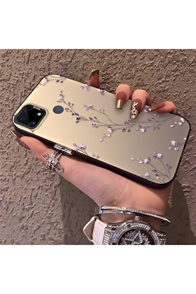 CHICASELUX Realme C15/C25/C25S Uyumlu İnce Dal Çiçek Kılıf, Aşınmaya Dayanıkl...