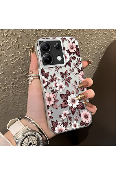 SLIMFELT Redmi Note 13 Pro 5G Uyumlu Güzel Çiçek Baskılı, Sade ve Şık, Şok Em...