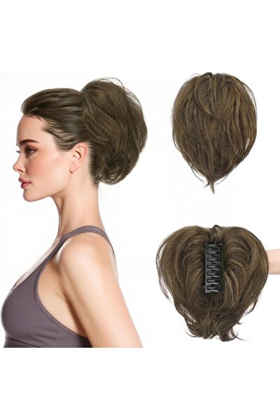 Dotail extensii de păr, tip clip-in, păr, anti-încrețire, 20 cm, păr natural,...