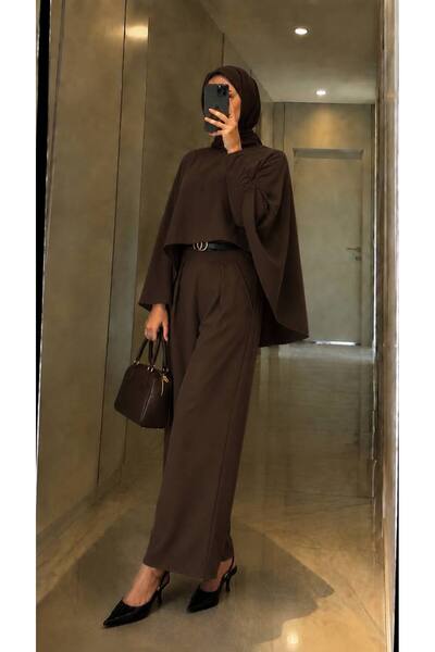 Gülmude Stylish Hijab Suit with Cape, Invitation & Graduation Dress