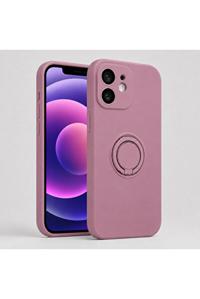ZetGSM Husă pentru iPhone 12 din silicon, cu inel de prindere și interior din...