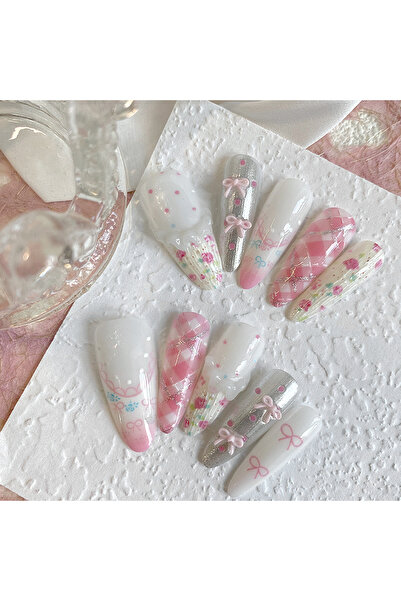 Choice1 SJ0090-XS 10 pieces of hand pressed long pointed oval nails, beautifu...