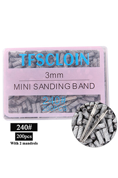 Choice7 B-240Grit-200pcs 200/100pcs 3mm Mini Sanding Bands with Mandrel Set E...
