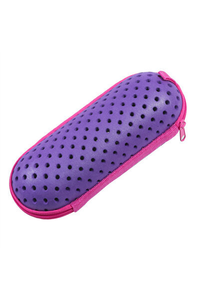 Choice1 Purple EVA Swimming Goggles Storage Box with Clip &amp Drain Holes Go...