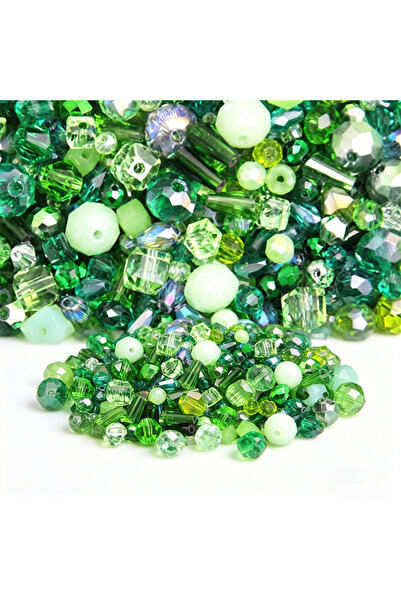 Choice Mixed Green 10G Mixed Shaped Size Glass Crystal Beads DIY Jewelry Acce...