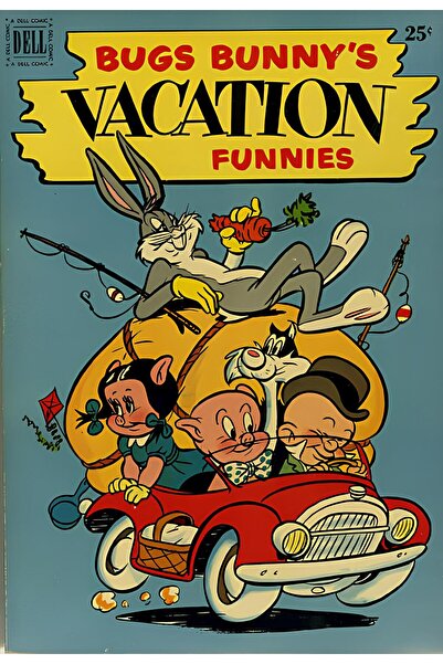 ESLEM Bugs Bunny Looney Tunes Vintage Çizgi Roman Kapağı Dijital Baskı Kağıt ...