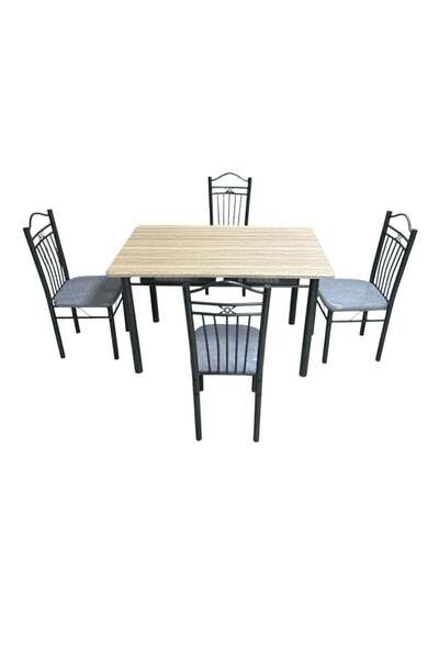 Other Manufacturer طاولة طعام مع 4 كراسي خشبية