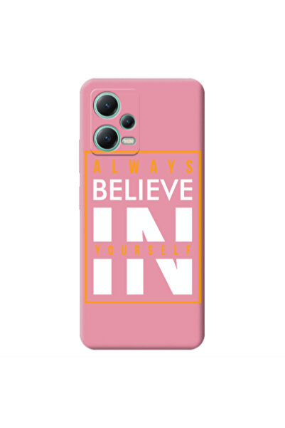 Other Xiaomi Redmi Note 12 Pro 5G Always Belive Pink Colored Silicone TPU Θήκη