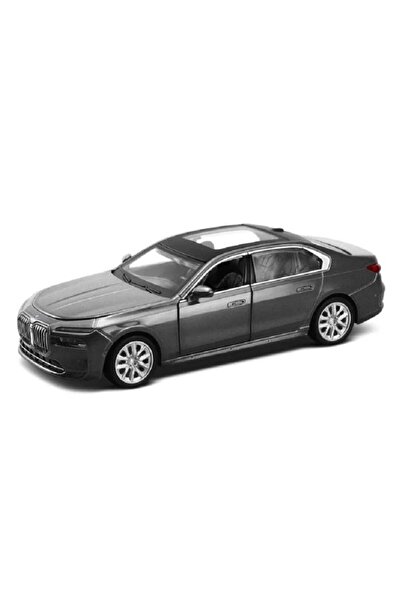 JPT BMW 7 Series 1:34 Diecast Pull Back Model Gray no box