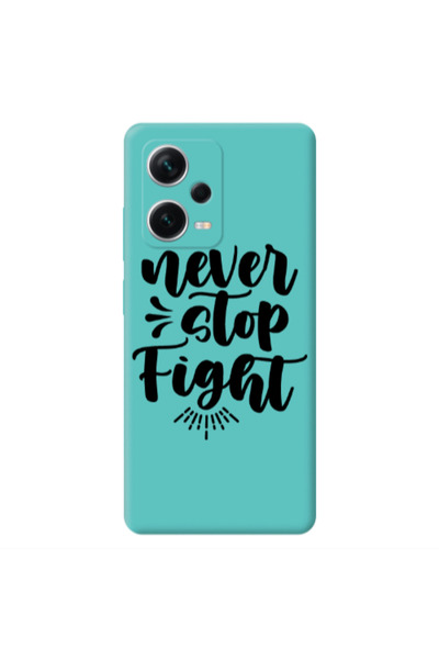 Other Xiaomi Poco X5 Never stop fight Turquoise Colored Silicone TPU Θήκη