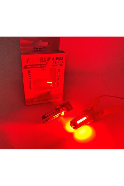 MKY STORE T20 NoN-Direction 7440/7443 15W Tek Duy/Çift Duy Kırmızı FEMEX