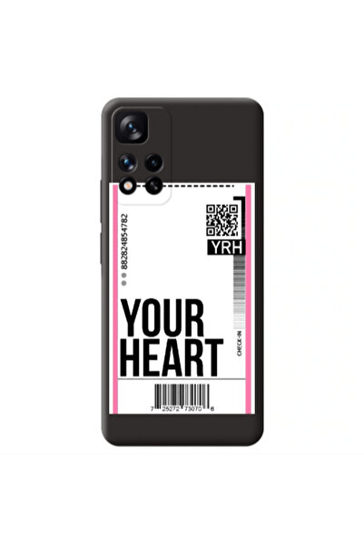 Other Xiaomi Redmi Note 11 Pro 5G Your Heart YRH Black Colored Silicone TPU Θήκη