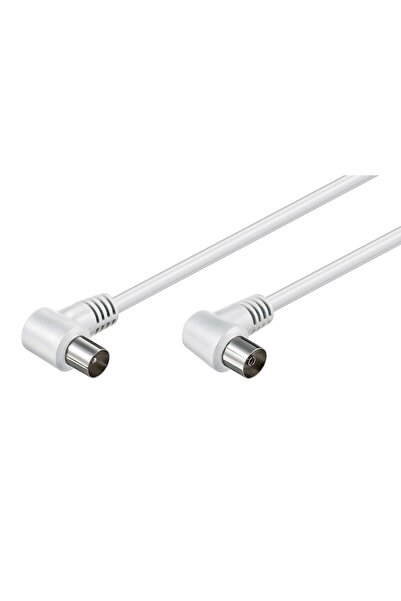 POWERTECH καλώδιο κεραίας RF αρσενικό - RF θηλυκό CAB-V024, γωνιακό, λευκό, 3m