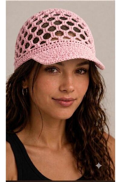 İNCİ ÇEYİZ Mesh Summer Hat Beanie Vintage Bohemian Women's Accessory