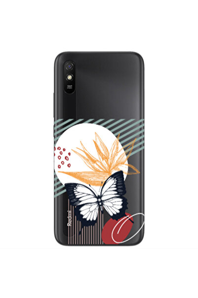 Other Xiaomi Redmi 9A Butterfly Lines Transparent Silicone TPU Θήκη