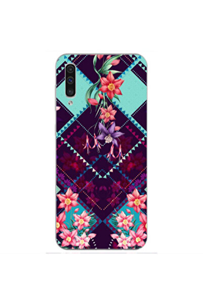 Other Samsung A70 Checkered flowers Transparent Silicone TPU Θήκη